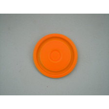 Peinture orange fluo en pot