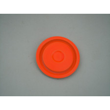 Peinture rouge orangé fluo en pot