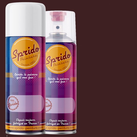 Peinture RAL by Sprido 3007 Rouge noir en aérosol 400 ml