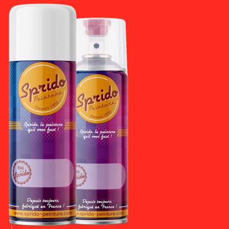 Peinture RAL by Sprido 3024 Rouge brillant en aérosol 400 ml