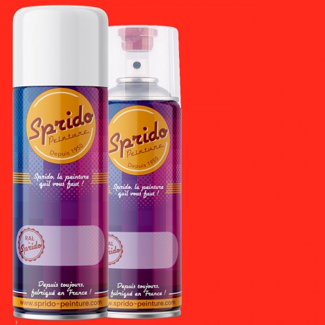 Peinture RAL by Sprido 3026 Rouge clair brillant en aérosol 400 ml