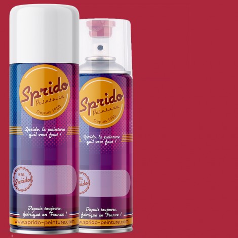 Peinture RAL by Sprido 3027 Rouge framboise en aérosol 400 ml