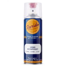 Vernis 2K satiné Sprido avec durcisseur. Aérosol 400 ml