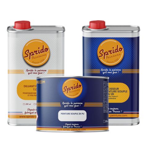 Kit peinture souple Sprido teintes RAL Classic métallisées en pots