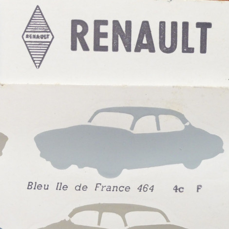 Peinture Sprido RENAULT 4CV, Frégate Bleu Ile-de-France 464 1956