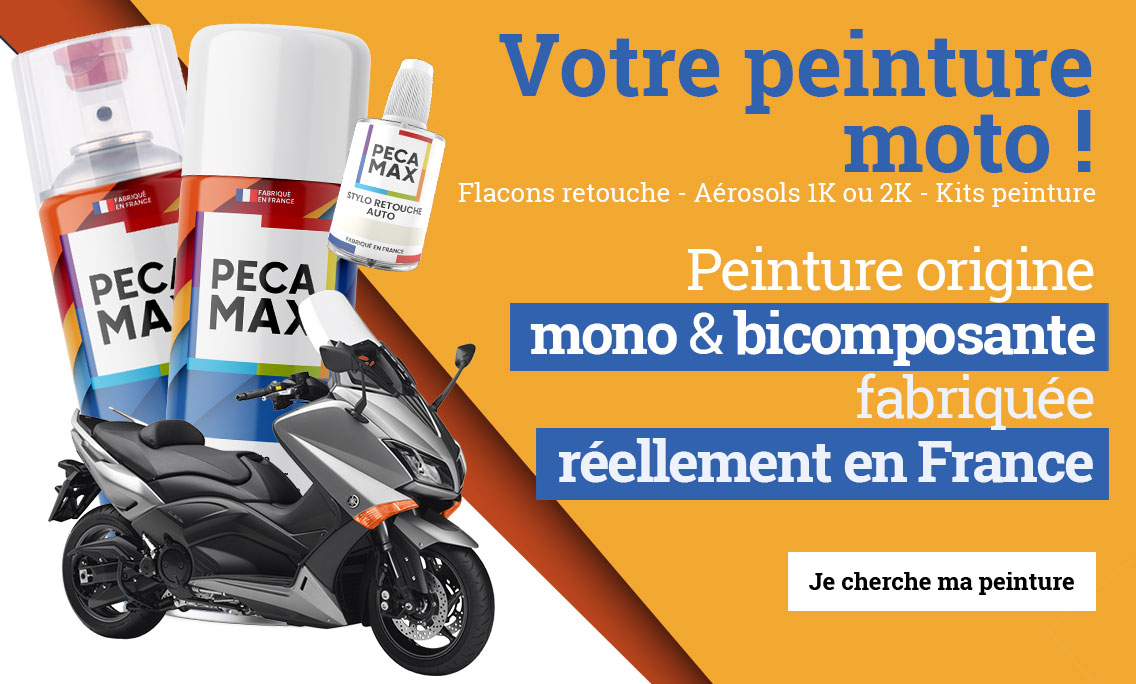 Choisissez la peinture pour votre moto teinte original constructeu en aéorols, flacons retouche, et kits peinture