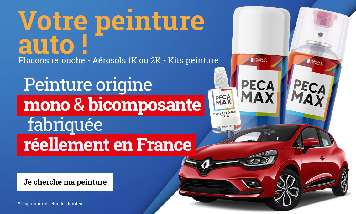 Choisissez la peinture pour votre voiture teinte original constructeu en aéorols, flacons retouche, et kits peinture