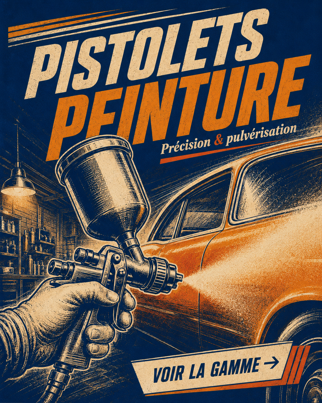 Découvrez notre gamme de pistolets pour peinture, vernis, apprêts, retouche...