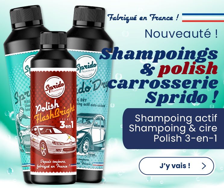 Les nouveaux shampoings et polish carrosserie Sprido Peinture !